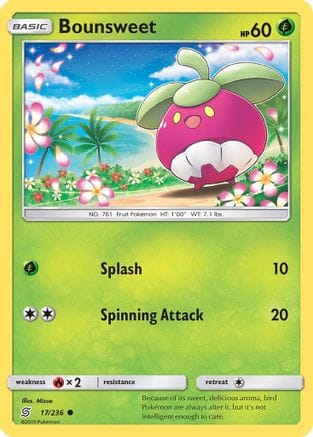 'Pokemon - 'Bounsweet 017  SM  Unified Minds - Common