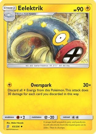 'Pokemon - 'Eelektrik 065  SM  Unified Minds - Uncommon