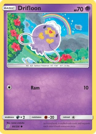 'Pokemon - 'Drifloon 080/236  SM  Unified Minds - Common