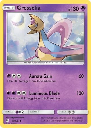 'Pokemon - 'Cresselia 087/236  SM  Unified Minds - Uncommon