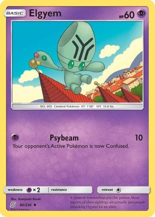 'Pokemon - 'Elgyem 090  SM  Unified Minds - Uncommon