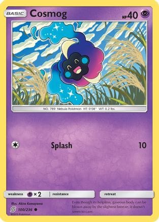 'Pokemon - 'Cosmog 100/236  - Reverse Holofoil SM  Unified Minds - Common