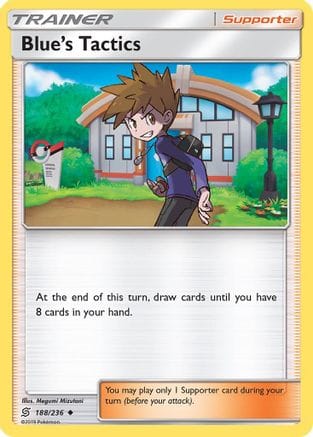 'Pokemon - 'Blue's Tactics 188/236  - Reverse Holofoil SM  Unified Minds - Uncommon