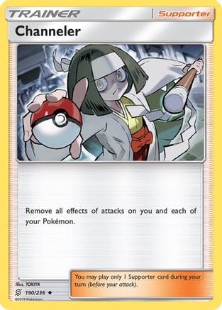 'Pokemon - 'Channeler 190/236  - Reverse Holofoil SM  Unified Minds - Uncommon