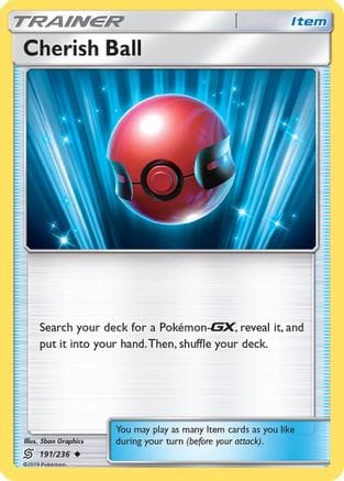 'Pokemon - 'Cherish Ball 191/236  - Reverse Holofoil SM  Unified Minds - Uncommon