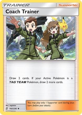 'Pokemon - 'Coach Trainer 192/236  SM  Unified Minds - Uncommon