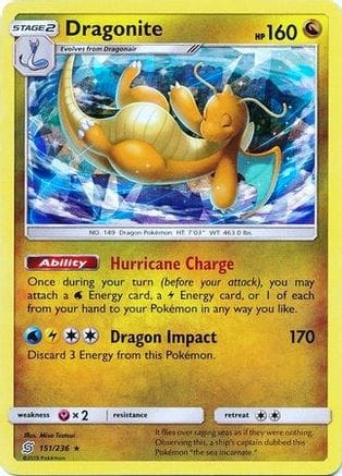 'Pokemon - 'Dragonite 151/236  - Holofoil Deck Exclusives - Holo Rare