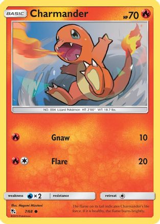 'Pokemon - 'Charmander 007/68  - Reverse Holofoil Hidden Fates - Common