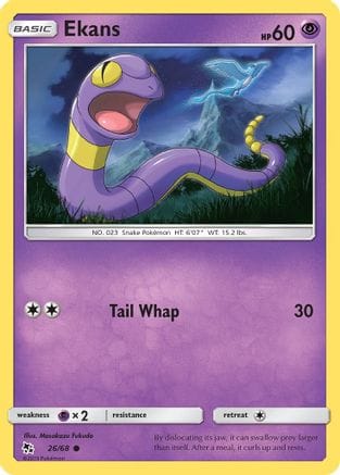 'Pokemon - 'Ekans (26) 026/68  Hidden Fates - Common