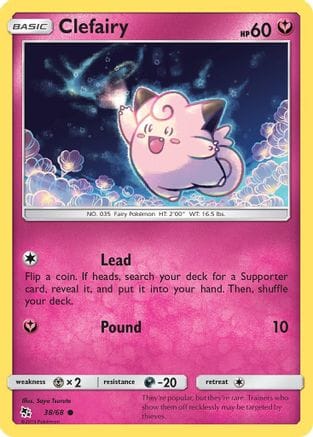 'Pokemon - 'Clefairy (38) 038/68  Hidden Fates - Common