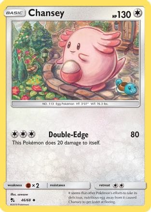 'Pokemon - 'Chansey 046/68  - Reverse Holofoil Hidden Fates - Uncommon