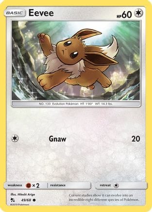 'Pokemon - 'Eevee (49) 049/68  Hidden Fates - Common