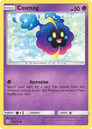 'Pokemon - 'Cosmog 099/236  SM  Cosmic Eclipse - Common