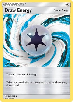 'Pokemon - 'Draw Energy 209/236  - Reverse Holofoil SM  Cosmic Eclipse - Uncommon