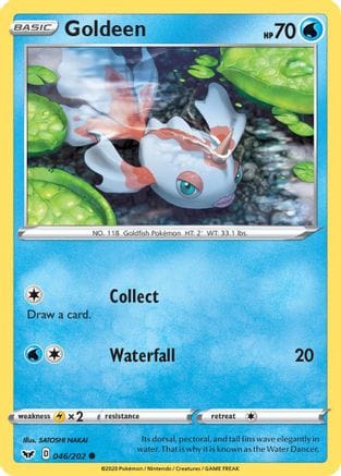 'Pokemon - 'Goldeen (046) 046/202  SWSH01 Sword & Shield Base Set - Common