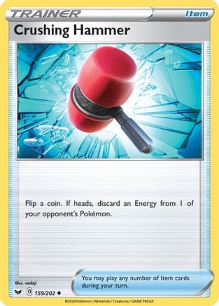 'Pokemon - 'Crushing Hammer 159/202  SWSH01 Sword & Shield Base Set - Uncommon