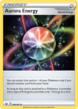 'Pokemon - 'Aurora Energy 186/202  - Reverse Holofoil SWSH01 Sword & Shield Base Set - Uncommon