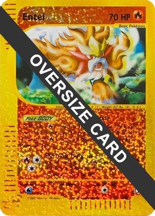 'Pokemon - 'Entei 005/12  - Reverse Holofoil Jumbo Cards - Promo