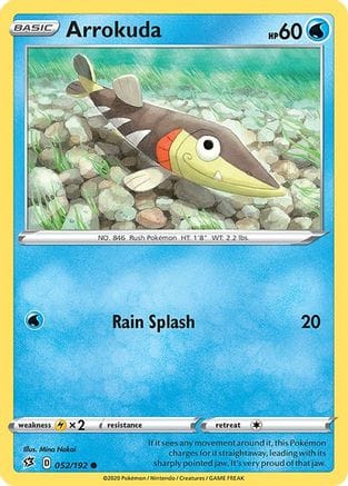 'Pokemon - 'Arrokuda 052/192  SWSH02 Rebel Clash - Common