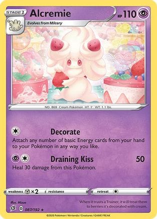 'Pokemon - 'Alcremie 087/192  SWSH02 Rebel Clash - Rare