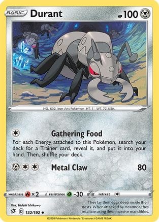 'Pokemon - 'Durant 132/192  SWSH02 Rebel Clash - Uncommon