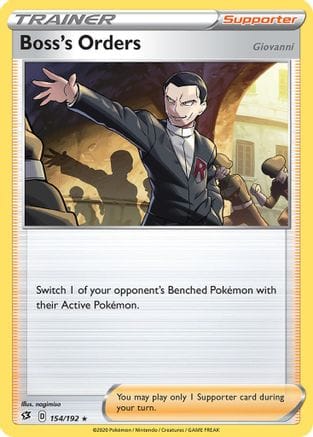 'Pokemon - 'Boss's Orders 154/192  Deck Exclusives - Rare