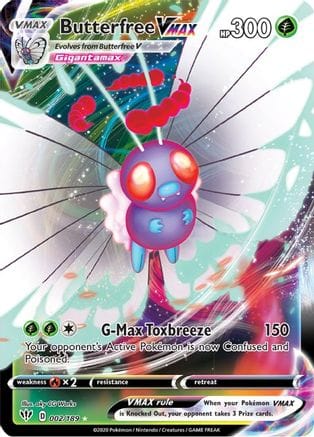 'Pokemon - 'Butterfree VMAX 002/189  - Holofoil SWSH03 Darkness Ablaze - Ultra Rare