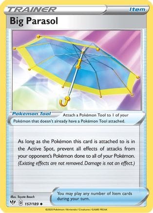'Pokemon - 'Big Parasol 157/189  SWSH03 Darkness Ablaze - Uncommon