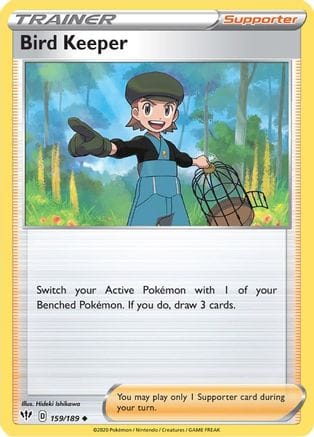 'Pokemon - 'Bird Keeper 159/189  SWSH03 Darkness Ablaze - Uncommon