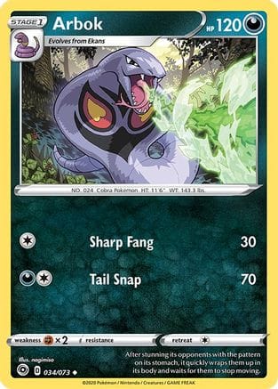 'Pokemon - 'Arbok 034/73  Champions Path - Uncommon