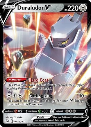 'Pokemon - 'Duraludon V 047/73  - Holofoil Champions Path - Ultra Rare