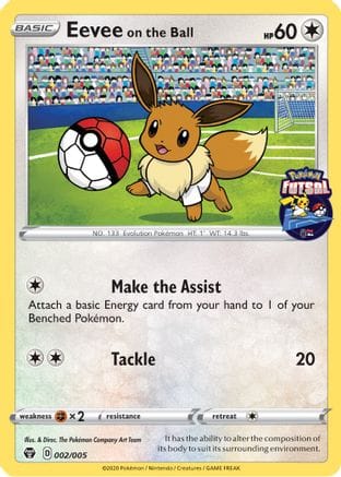 'Pokemon - 'Eevee on the Ball 002/005  Miscellaneous Cards & Products - Promo