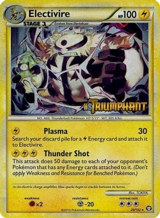 'Pokemon - 'Electivire 020/102  - Holofoil HGSS Promos - Promo