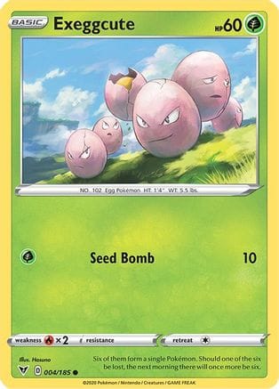 'Pokemon - 'Exeggcute 004/185  SWSH04 Vivid Voltage - Common
