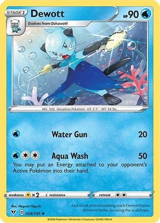'Pokemon - 'Dewott 034/185  SWSH04 Vivid Voltage - Uncommon
