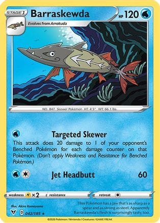 'Pokemon - 'Barraskewda 042/185  SWSH04 Vivid Voltage - Rare