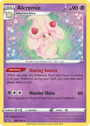 'Pokemon - 'Alcremie 081/185  SWSH04 Vivid Voltage - Rare