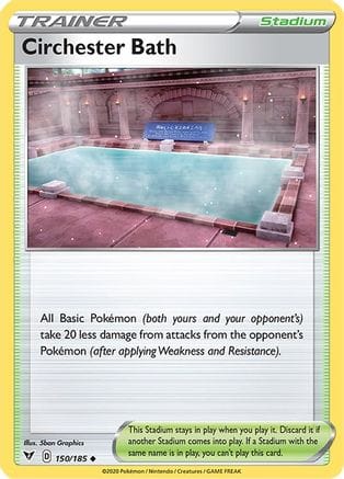 'Pokemon - 'Circhester Bath 150/185  SWSH04 Vivid Voltage - Uncommon
