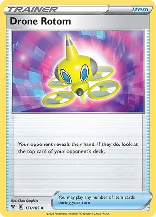 'Pokemon - 'Drone Rotom 151/185  SWSH04 Vivid Voltage - Uncommon