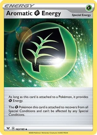 'Pokemon - 'Aromatic Grass Energy 162/185  - Reverse Holofoil SWSH04 Vivid Voltage - Uncommon