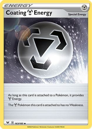 'Pokemon - 'Coating Metal Energy 163/185  SWSH04 Vivid Voltage - Uncommon