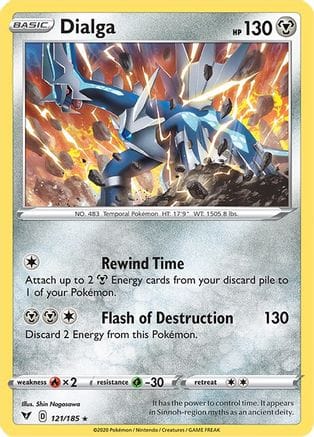 'Pokemon - 'Dialga 121/185  - Reverse Holofoil SWSH04 Vivid Voltage - Holo Rare