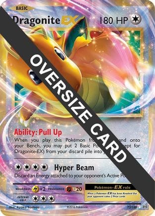 'Pokemon - 'Dragonite EX 072/108  - Holofoil Jumbo Cards - Promo