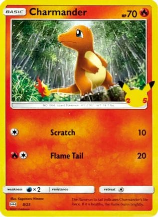 'Pokemon - 'Charmander 009/25  McDonalds 25th Anniversary Promos - Promo