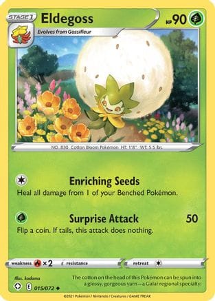 'Pokemon - 'Eldegoss 015/072  Shining Fates - Uncommon