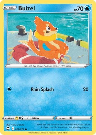 'Pokemon - 'Buizel 022/072  Shining Fates - Common