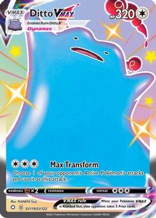 'Pokemon - 'Ditto VMAX SV119/SV122  - Holofoil Shining Fates Shiny Vault - Shiny Holo Rare