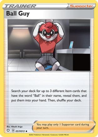 'Pokemon - 'Ball Guy 057/072  Shining Fates - Uncommon