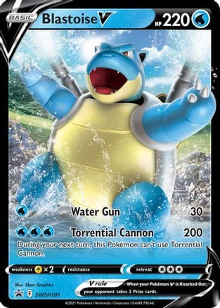 'Pokemon - 'Blastoise V SWSH101  - Holofoil SWSH Sword & Shield Promo Cards - Promo