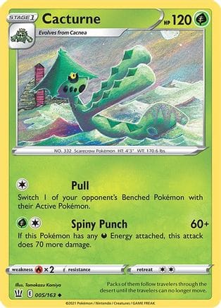 'Pokemon - 'Cacturne 005/163  SWSH05 Battle Styles - Uncommon